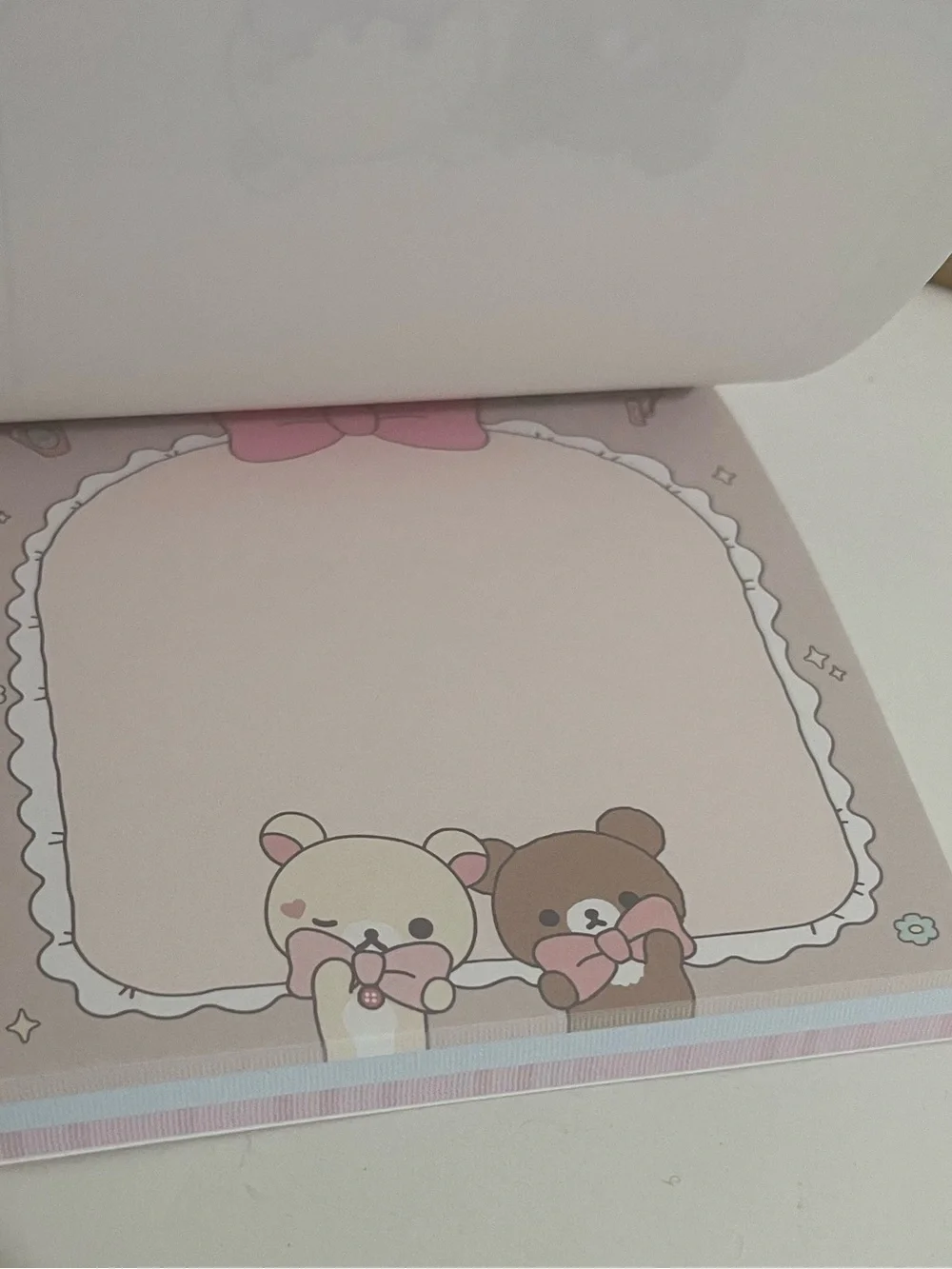 Rilakkuma-Korilakkuma MakeUp Series Small Square Memo Pad